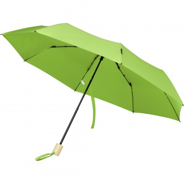 Logotrade werbemittel das Foto: Birgit 21'' faltbarer winddichter Regenschirm aus recyceltem PET