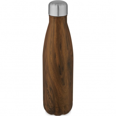 Logotrade werbemittel das Foto: Cove 500 ml Kupfer-Vakuum Isolierflasche in Holzoptik