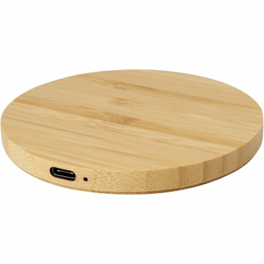 Logotrade Werbegeschenke das Foto: Essence 15W kabelloses Ladepad aus Bambus
