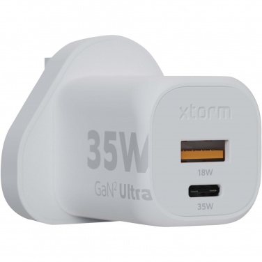 Logotrade werbemittel das Foto: Xtorm XEC035 GaN² Ultra 35 W Wandladegerät mit UK-Stecker