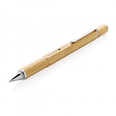 Logotrade Logogeschenke das Foto: 5-in-1 Bambus Tool-Stift