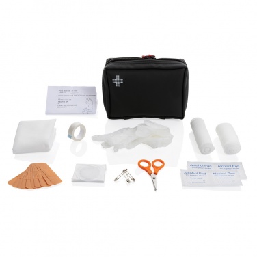 Logotrade Werbegeschenke das Foto: Erste-Hilfe-Set in RCS recycelter Nubuk-PU Tasche