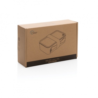 Logotrade Werbeartikel das Foto: GRS RPP Lunchbox mit Göffel