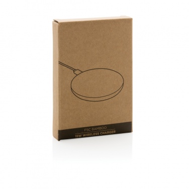 Logotrade Geschäftsgeschenke das Foto: 15W Bambus Wireless Charger