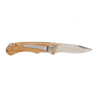 Logotrade Geschäftsgeschenke das Foto: Outdoormesser aus Holz