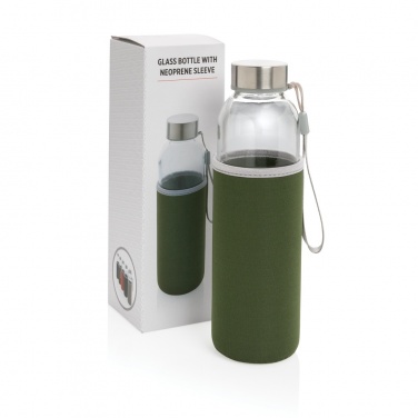 Logotrade werbemittel das Foto: Glasflasche mit Neopren-Sleeve