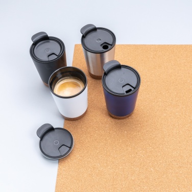 Logotrade werbemittel das Foto: GRS rPP Edelstahl-Kaffeebecher mit Kork
