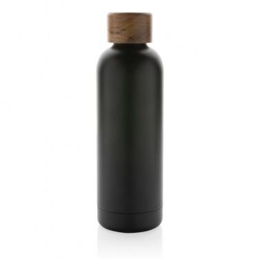 Logotrade werbemittel das Foto: Wood Vakuumflasche aus RCS recyceltem Stainless-Steel