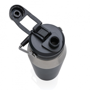 Logotrade Geschäftsgeschenke das Foto: 1L Vakuum StainlessSteel Flasche mit Dual-Deckel-Funktion