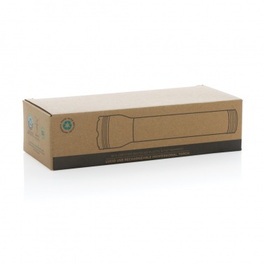 Logotrade Firmengeschenke das Foto: Lucid 5W Taschenlampe aus RCS recyceltem Kunststoff & Bambus