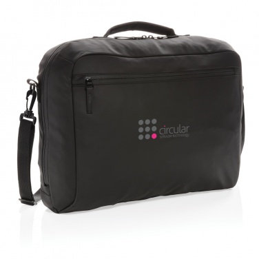 Logotrade Werbeartikel das Foto: Fashion schwarze 15,6" Laptoptasche, PVC-frei