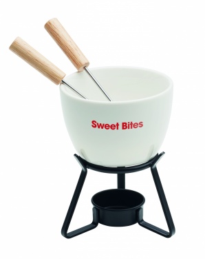 Logotrade Werbeartikel das Foto: Keramik-Fondue-Set 240 ml
