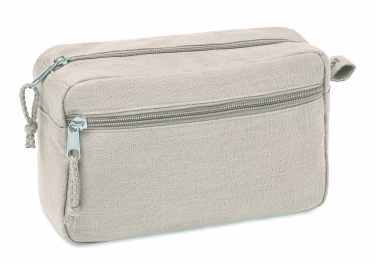 Logotrade Werbegeschenke das Foto: Hanf Kosmetiktasche 200g/m²