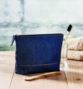 Logotrade Werbeartikel das Foto: Denim Kosmetiktasche