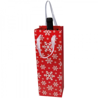 Logotrade Werbegeschenke das Foto: Weintasche im Weihnachtsdesign LAPLAND