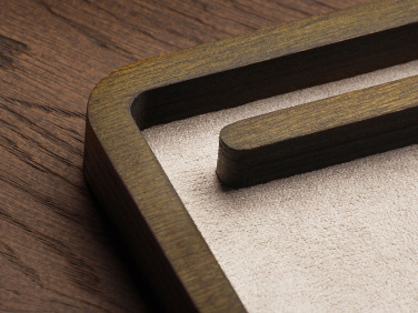 Logotrade Firmengeschenke das Foto: Schreibtisch-Organizer aus Holz 1818121