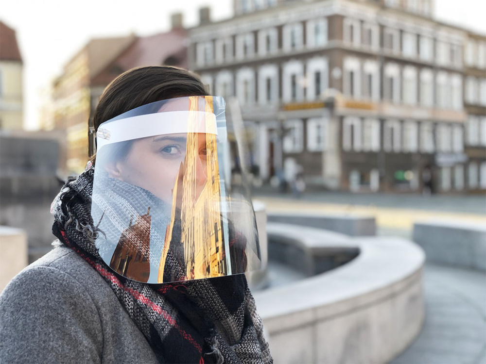 Logotrade Werbegeschenke das Foto: Kippbarer TEMIDA Gesichtsschutz  1424162