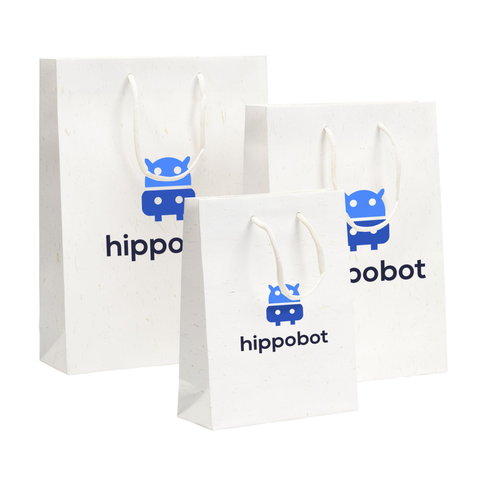 Logotrade Firmengeschenke das Foto: Leaf It Bag recycelt mit Strohfasern (180 g/m²) L