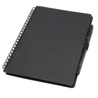 Logotrade Firmengeschenke das Foto: Slate wiederverwendbares Softcover Notizbuch und Stiftset (schwarze Mine)