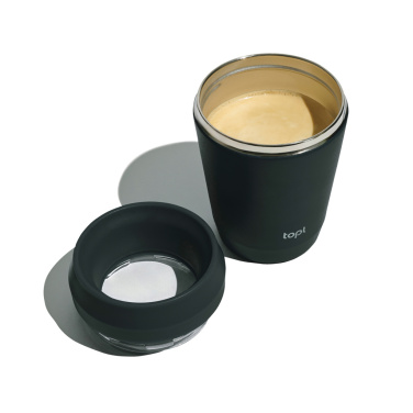 Logotrade Logogeschenke das Foto: Topl-Trinkbecher aus rec. Stahl mit 360-Grad-Deckel 236ml