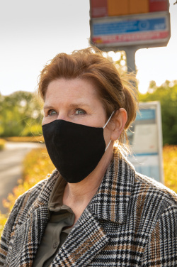 Logotrade Geschäftsgeschenke das Foto: Wiederverwendbare 2-lagige Baumwoll-Gesichtsmaske