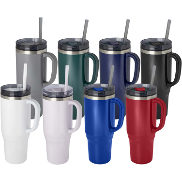 Logotrade Logogeschenke das Foto: Melbourne 1200 ml RCS-zertifizierter Isolierbecher mit Strohhalm