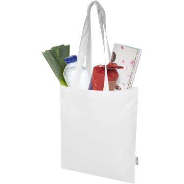 Logotrade Firmengeschenke das Foto: Madras Blend 140 g/m² Tragetasche aus GRS-recycelter Baumwolle 7L