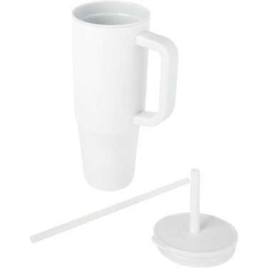 Logotrade Geschäftsgeschenke das Foto: Brady 900 ml RCS-zertifizierter Isolierbecher mit Silikon Trinkhalm