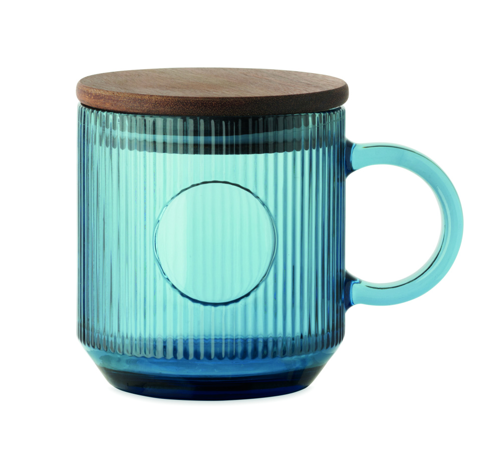 Logotrade Logogeschenke das Foto: Gerippter Glasbecher 300ml