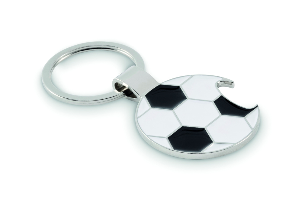 Logotrade Firmengeschenke das Foto: Schlüsselring Fußball