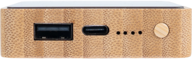 Logotrade Werbegeschenke das Foto: Powerbank 5000 mAh mit beleuchtetem Logo