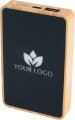 Powerbank 5000 mAh mit beleuchtetem Logo, Beige