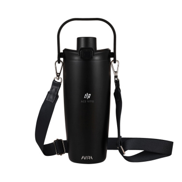 Logotrade Werbeartikel das Foto: Avira Ayala Crossbody Duosip Becher aus RCS rec. Stahl