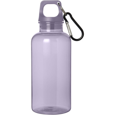 Logotrade Werbegeschenke das Foto: Oregon 400 ml RCS-zertifizierte Trinkflasche aus recyceltem Kunststoff mit Karabiner 
