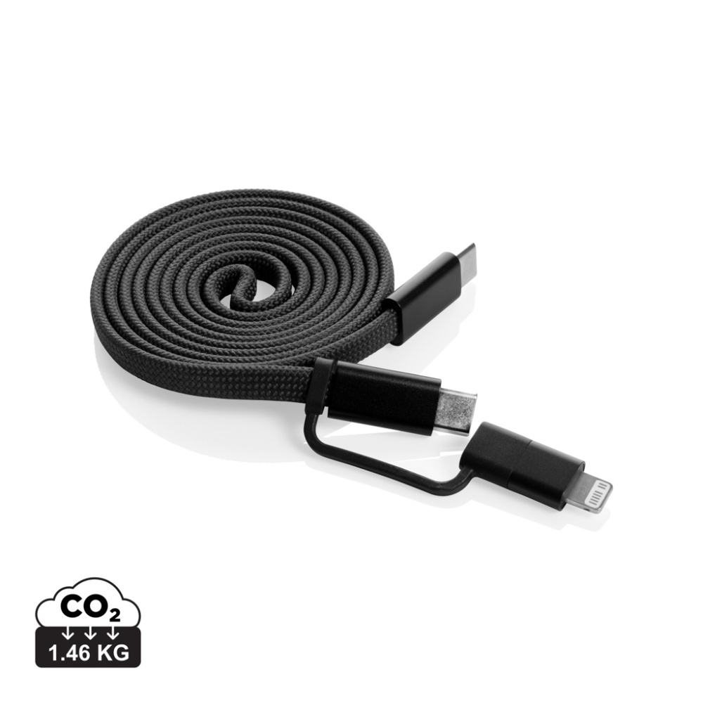 Logotrade Geschäftsgeschenke das Foto: Arc ultradünnes 60W 2-in-1 Magnetkabel