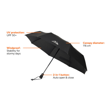 Logotrade Logogeschenke das Foto: Nordic Drift Trail 23" AWARE™ RPET Automatik-Schirm UPF 50+