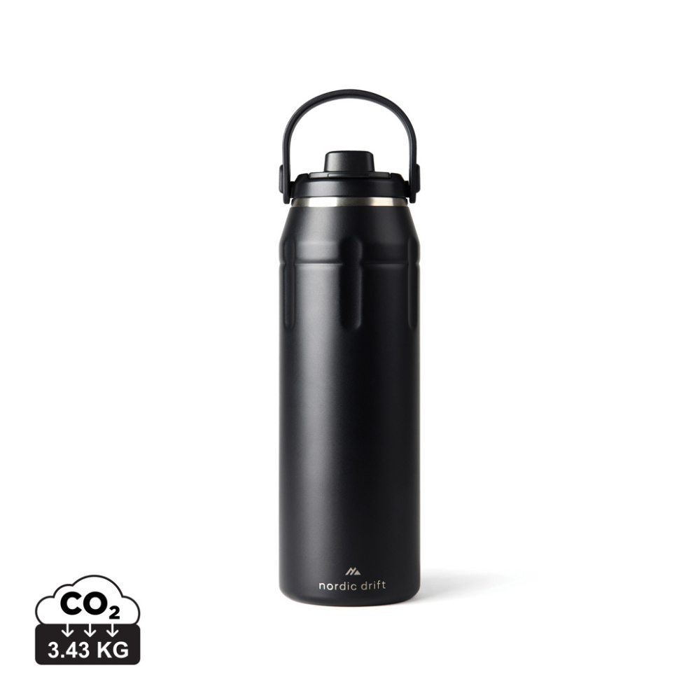 Logotrade Werbeartikel das Foto: Nordic Drift trail Isolierte RCS Sportflasche 940ml