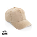 BEAU AWARE™ Washed 6-Panel Kappe aus 270gr/m² Baumwolltwill, Beige