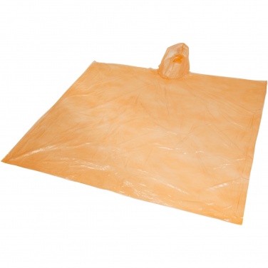 Logo trade business gifts image of: Ziva disposable rain poncho with storage pouch