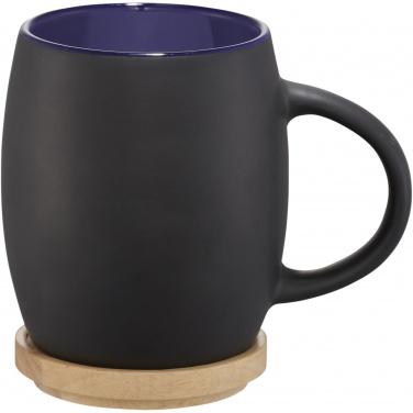 Logo trade corporate gifts image of: Hearth 400 ml ceramic mug with wooden coaster
