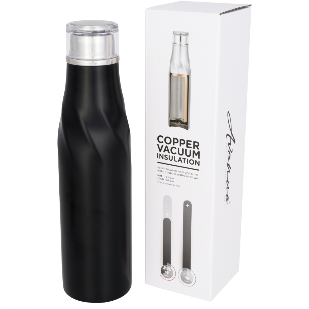 Logo trade corporate gifts image of: Hugo 650 ml seal-lid copper vacuum insulated water bottle