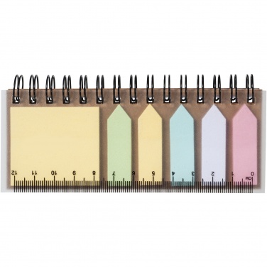 Logo trade promotional giveaway photo of: Spinner spiral notebook with coloured sticky notes