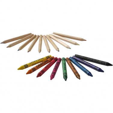 Logotrade promotional gifts photo of: Lucky 19-piece coloured pencil and crayon set