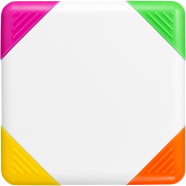 Logo trade promotional giveaways image of: Trafalgar square-shaped 4-colour highlighter