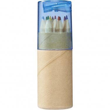 Logotrade promotional gift picture of: Hef 12-piece coloured pencil set with sharpener