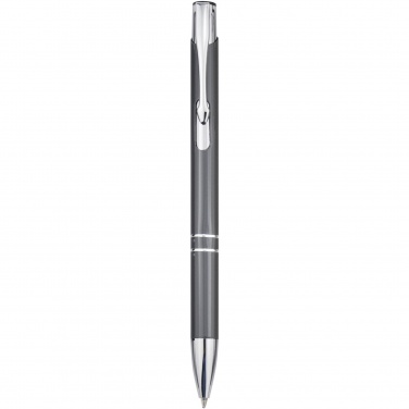 Logo trade promotional giveaways image of: Moneta aluminium click ballpoint pen (blue ink)