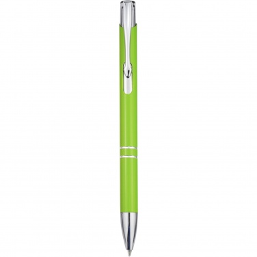 Logo trade promotional products picture of: Moneta aluminium click ballpoint pen (blue ink)