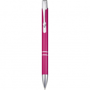 Logotrade promotional merchandise image of: Moneta aluminium click ballpoint pen (blue ink)