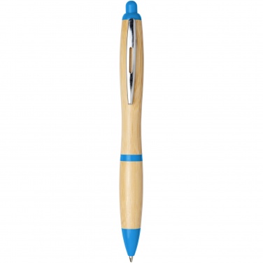 Logo trade business gifts image of: Nash bamboo ballpoint pen
