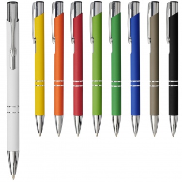 Logo trade promotional merchandise photo of: Moneta soft touch ballpoint pen